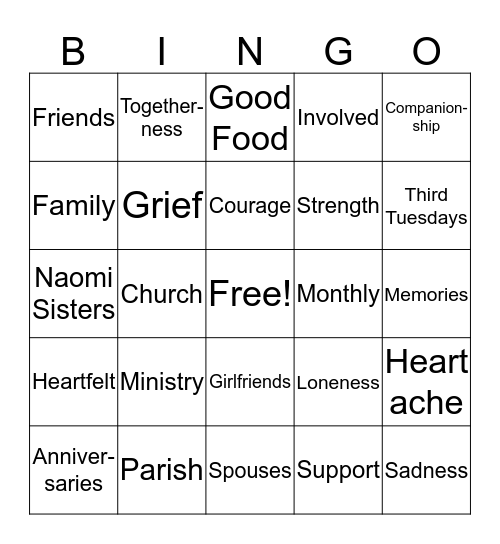 St. Louis  Naomi Circle Bingo Card