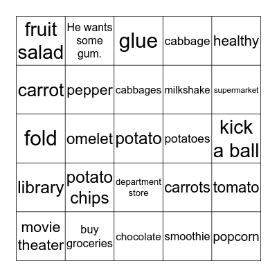 Review 1 and 2  Bingo Card