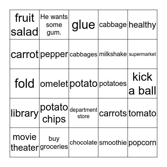 Review 1 and 2  Bingo Card