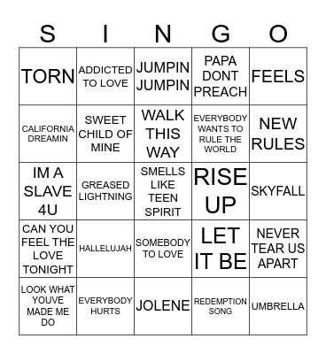 419 THE VOICE AUSTRALIA Bingo Card