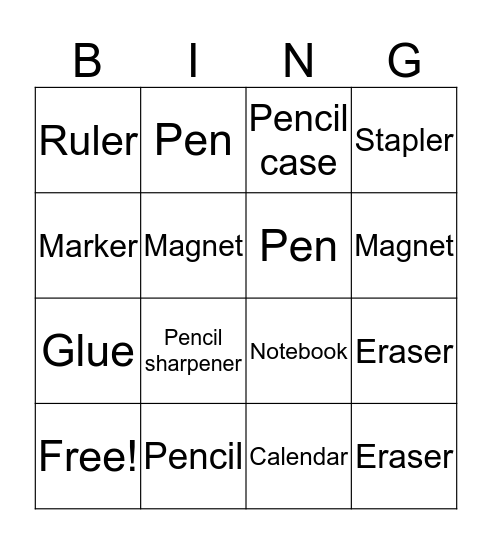 Do you have a pen? Bingo Card