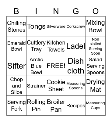 Kate and Ryan Bingo Card