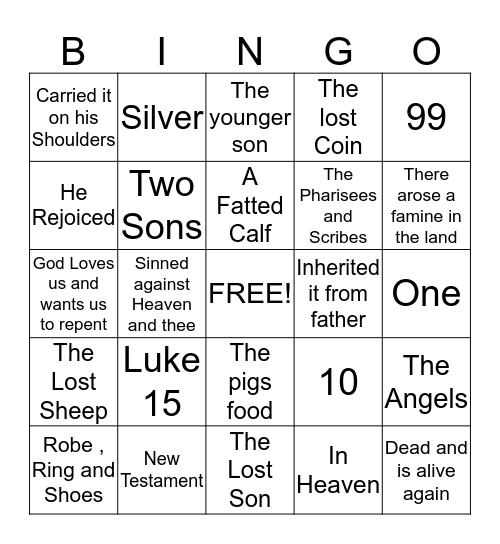 Lost But Now I"m Found Bingo Card