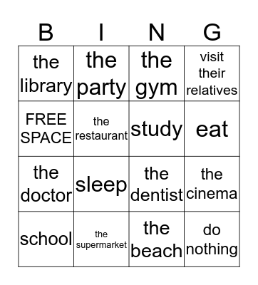 Who is going to Bingo Card
