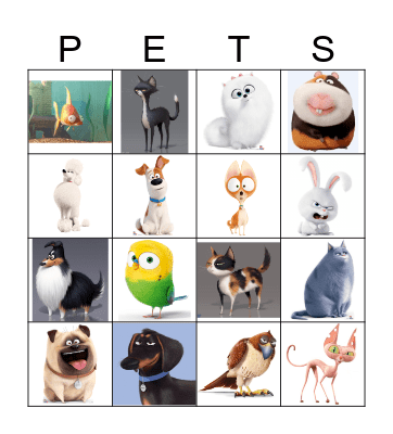 ANIMAL BINGO Card