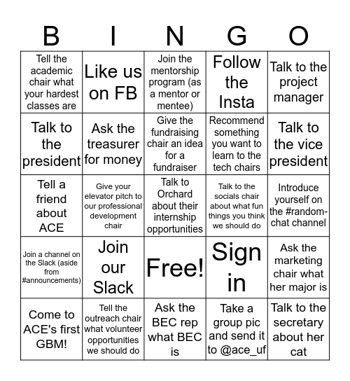 ACE GBM#1 Bingo Card