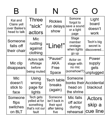 Tech Week Bingo  Bingo Card