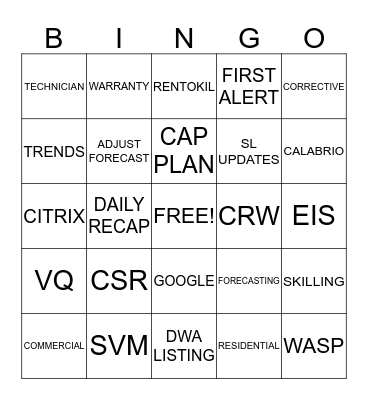 CUSTOMER SERVICE WEEK BINGO Card