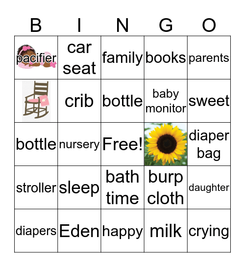 Baby Bingo Card