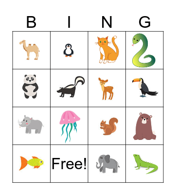 3-5 Years Old Bingo Card