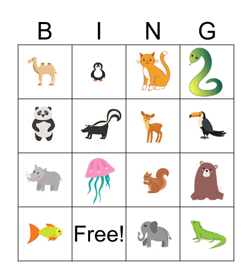 3-5 Years Old Bingo Card