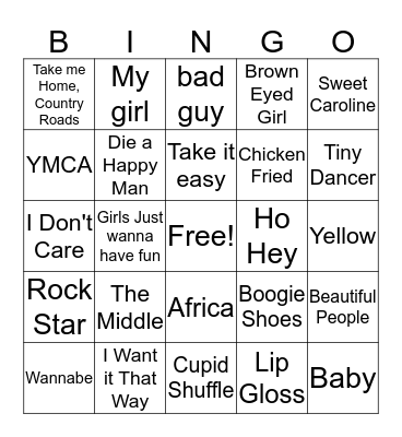 Singo Bingo Card