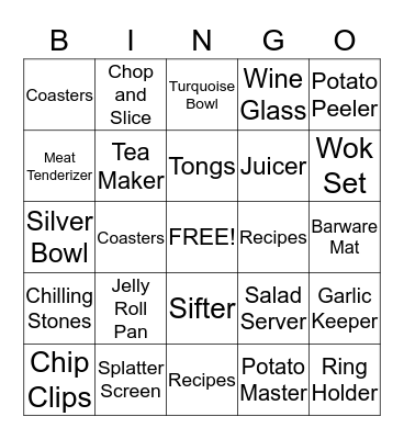 Kate and Ryan Bingo Card