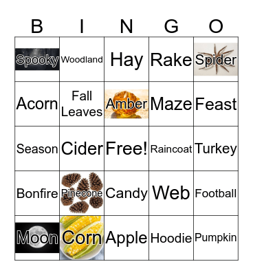 Fall Bingo Card