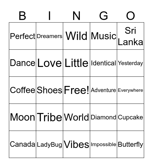 Magazine Hunt Bingo Card