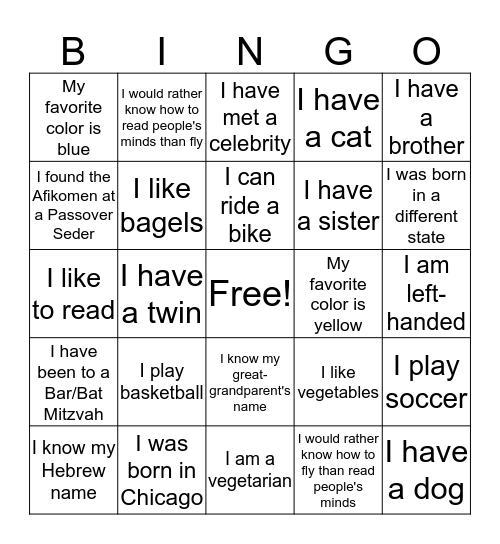 4th Grade Bingo! Bingo Card