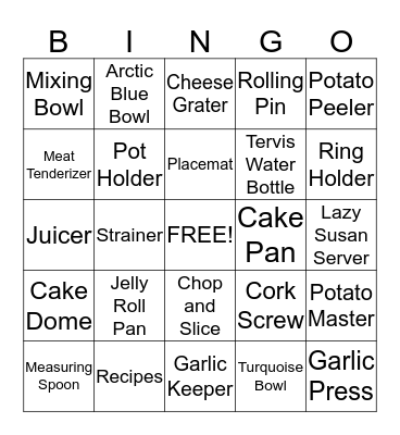 Kate and Ryan Bingo Card