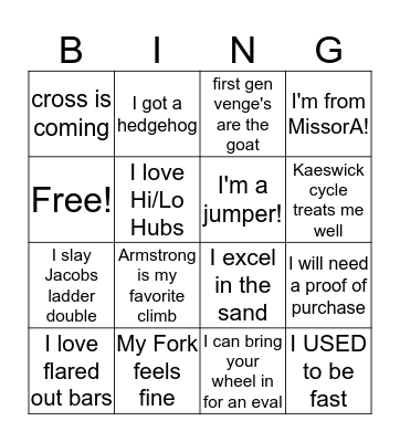 Dr. Sandman Shredwards Bingo Card