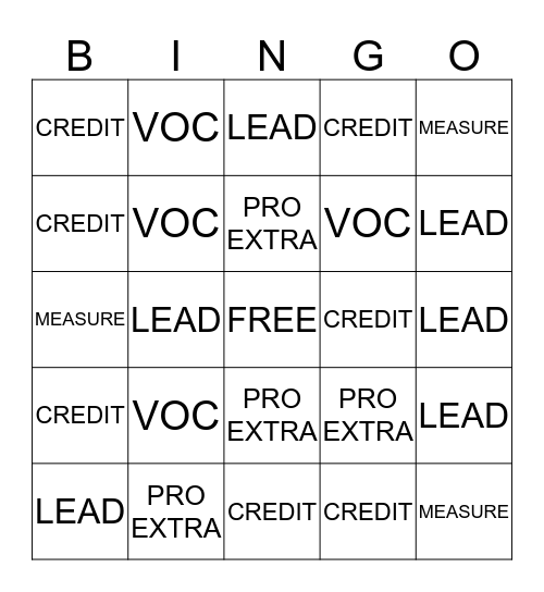HOME DEPOT BINGO Card