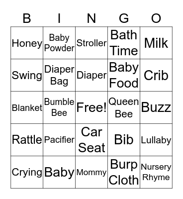 Bee BINGO Card
