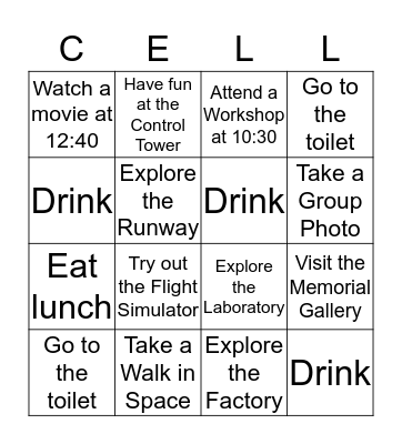 Tokorozawa Aviation Museum Bingo Card