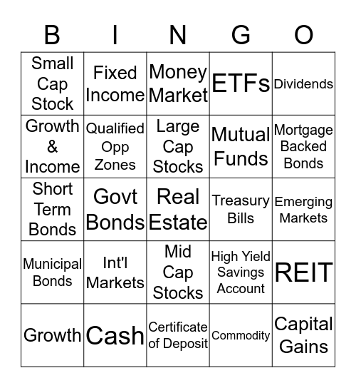 Diamond Chart  Bingo Card