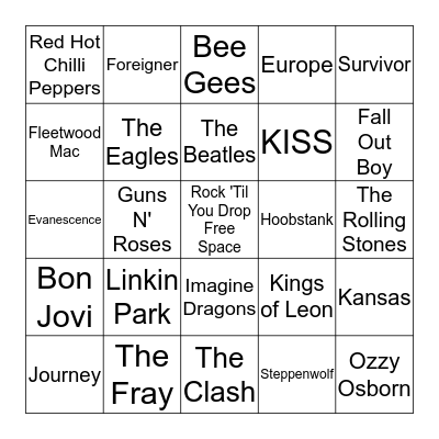 Lifeteen Musical Bingo Card
