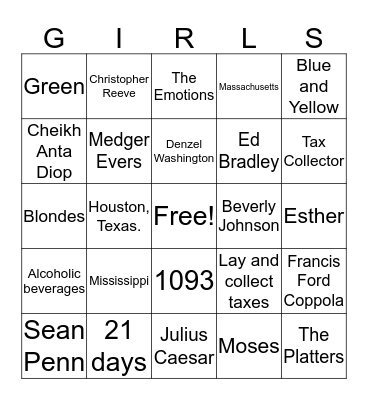 Seaside Escape Bingo Card