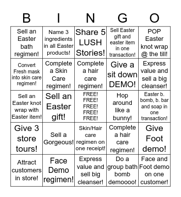 Easter Bingo! Bingo Card