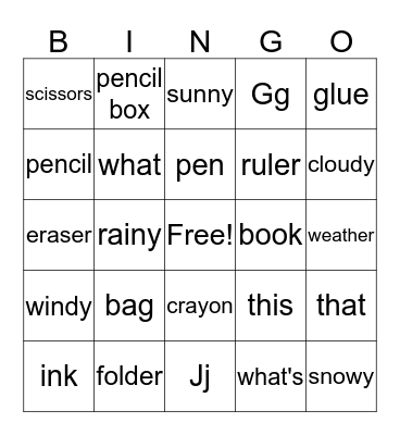 Bingo Card