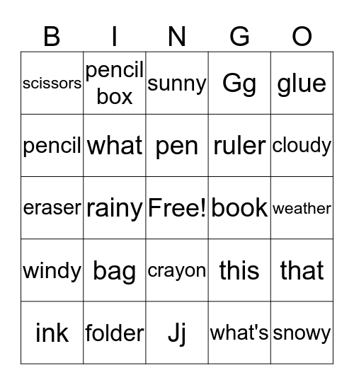 Bingo Card