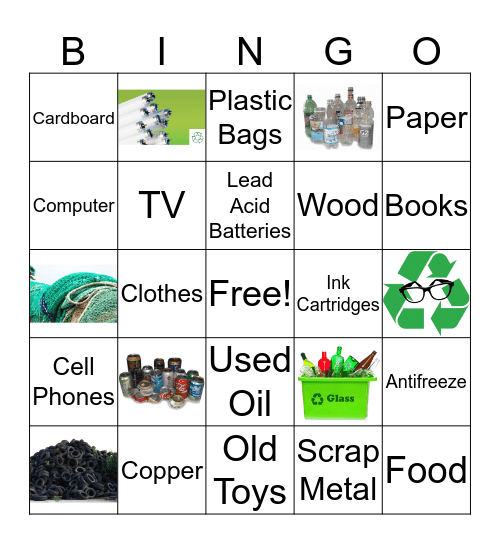 RECYCLE Bingo Card