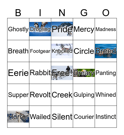 Call of the Wild Ch. 4 Bingo Card