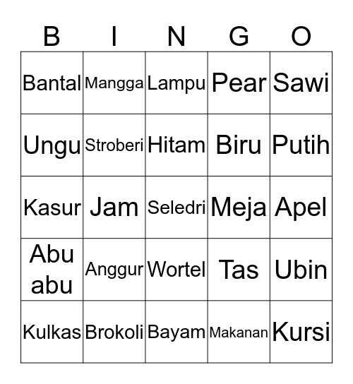Jisuu's bingo Card