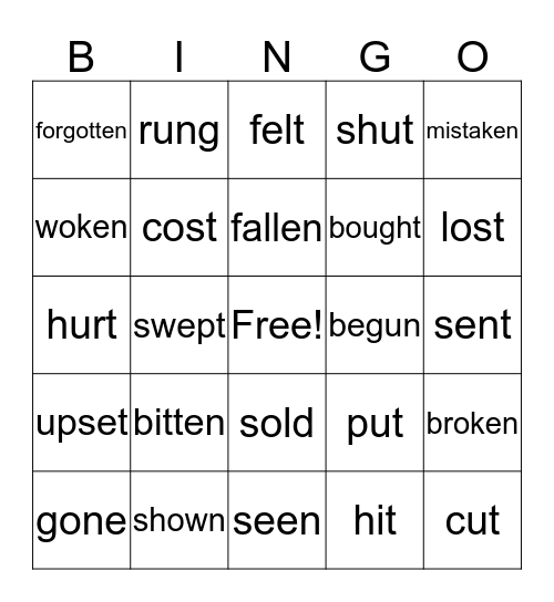 holi Bingo Card