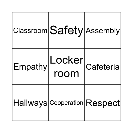 FDR CARES Bingo Card