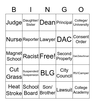 Poe Bingo Card