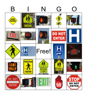 Survival Signs Bingo Card