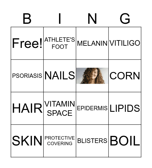 Integumentary system Bingo Card