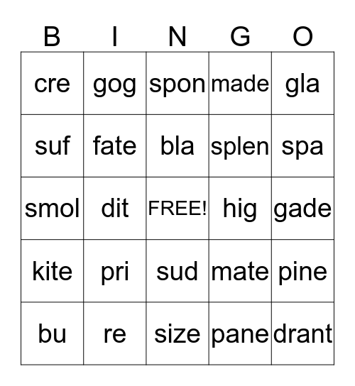 Open, Closed, Silent e Bingo Card