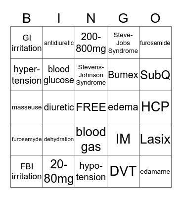 Tiffany's Bingo Card