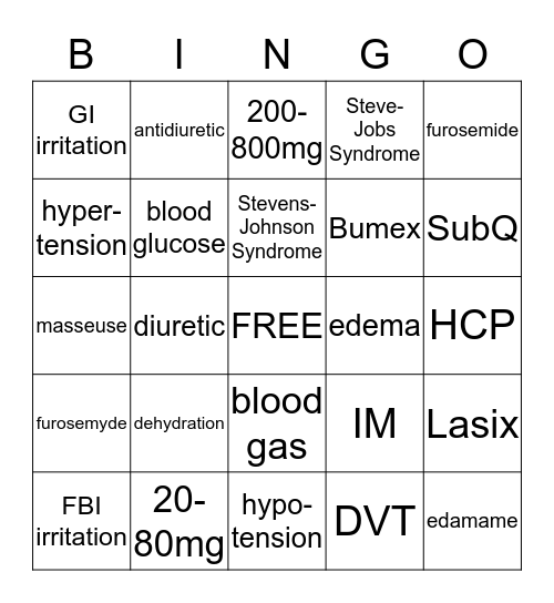 Tiffany's Bingo Card