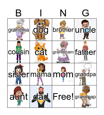 Family Bingo !! Bingo Card