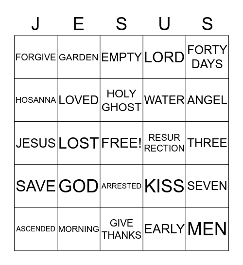 I   GOT  JESUS Bingo Card