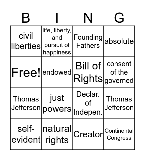 Bingo Card