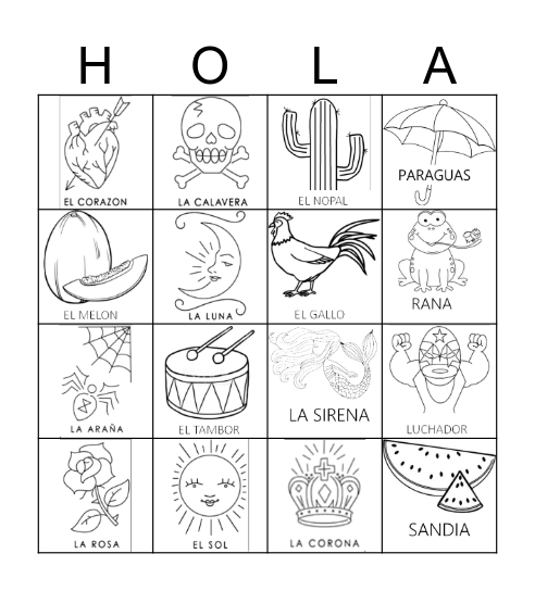 LOTERIA Bingo Card