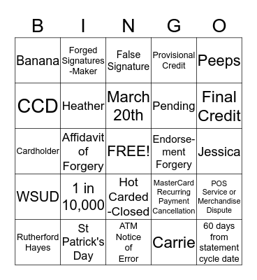 Bingo Card