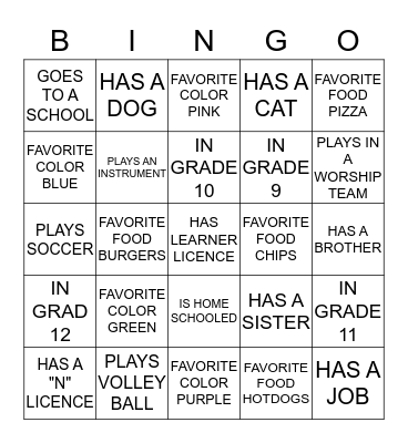 BINGO Card