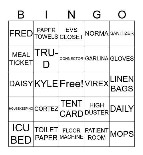 EVS WEEK 2019 Bingo Card