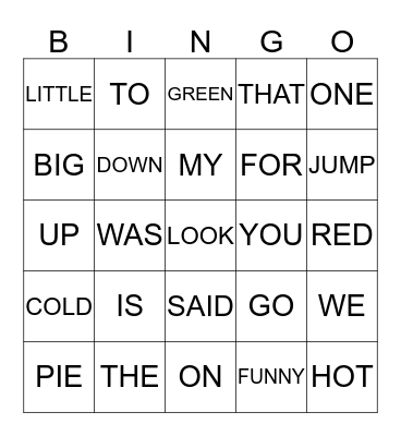 Bingo Card